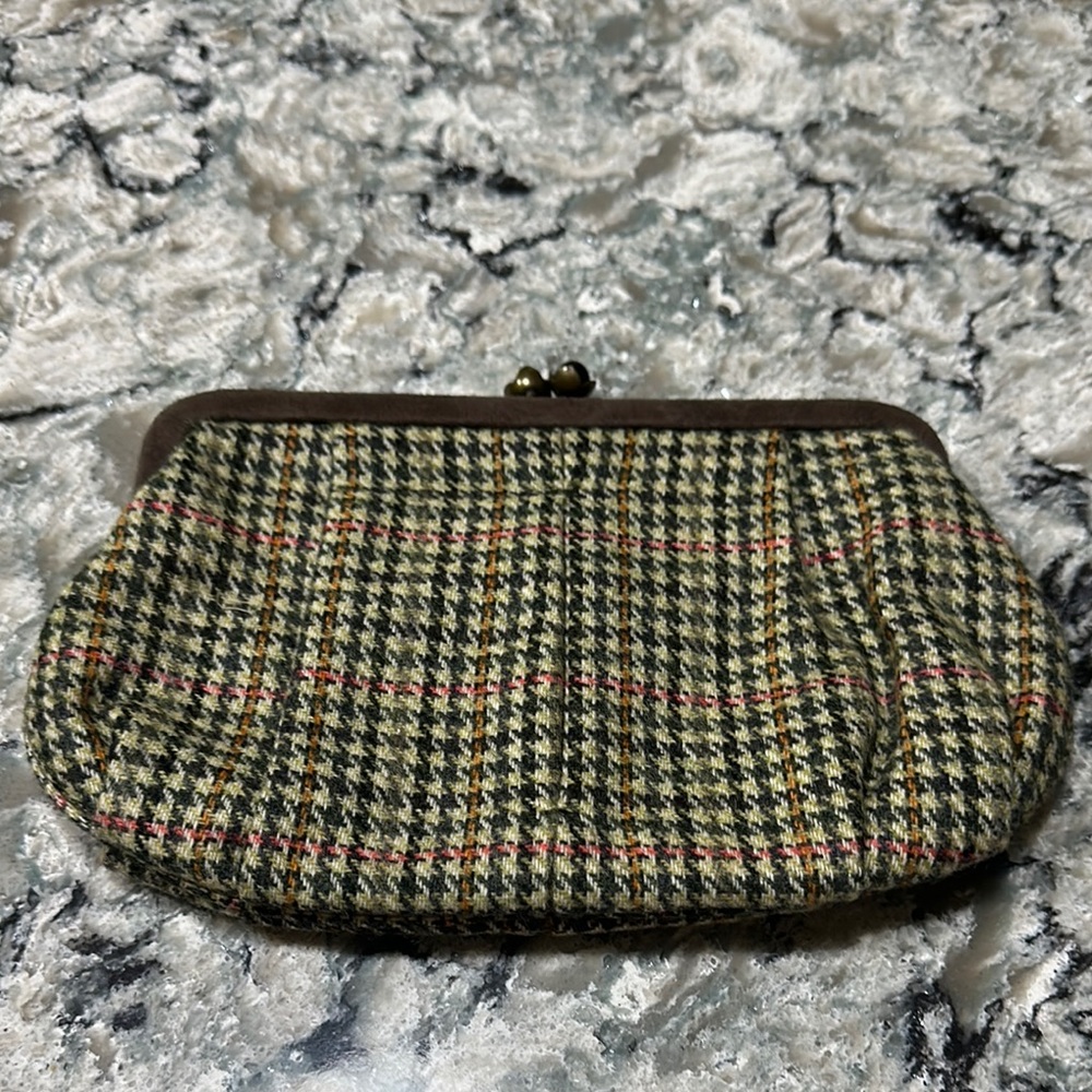 J. Crew Paisley Clutch in Blue and Brown